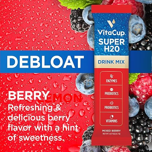 Miniatura 3 de VitaCup Instant Super H2O - Mezcla de bayas de 16 ct e hidratación Matcha 20ct