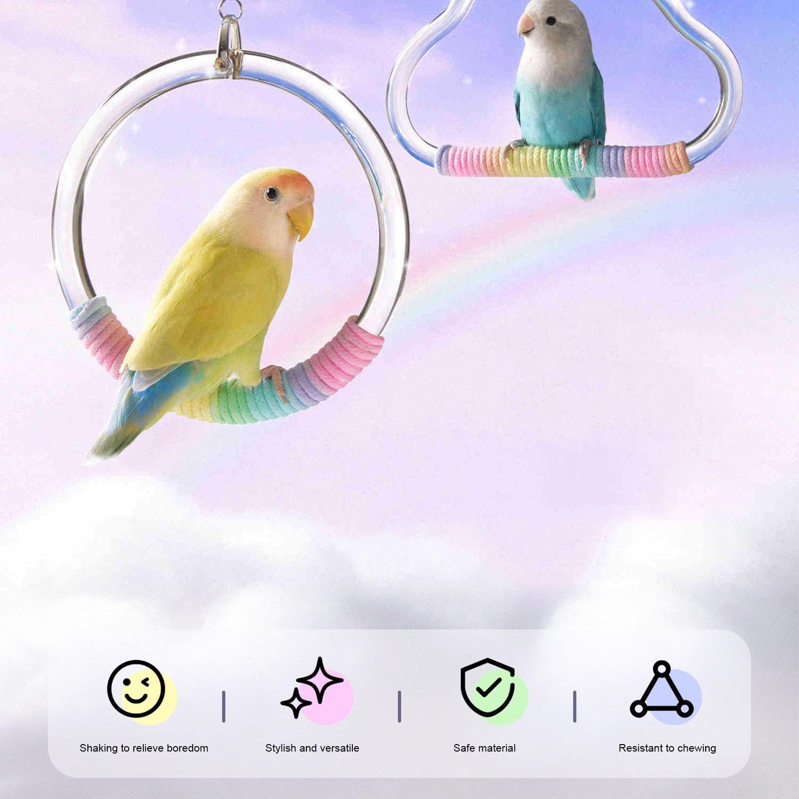 Huśtawka dla ptaków, zabawka dla ptaka, bawełniana lina, huśtawka, dla papugi papugi papugi Conure Cockatoo Lovebird kanarek