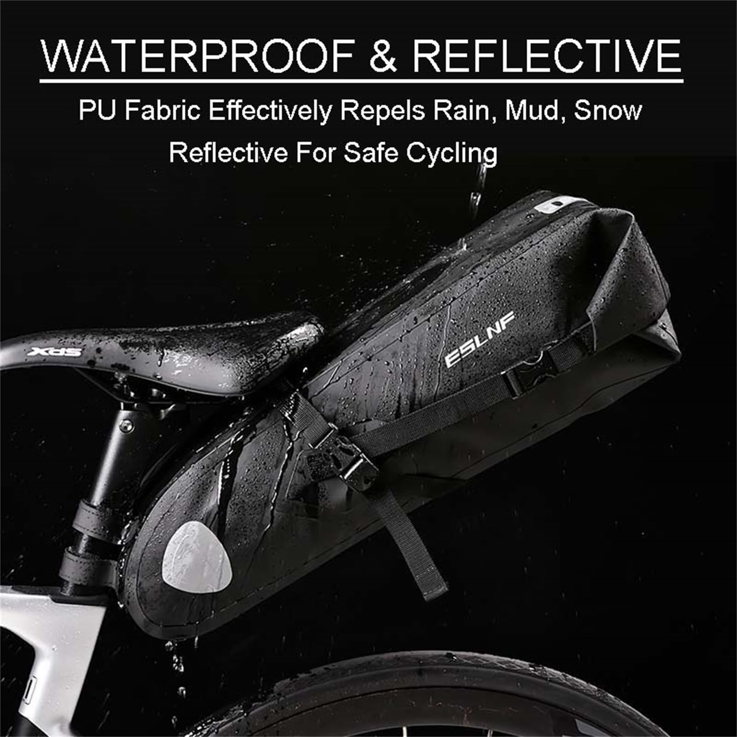 scosao Bolsa Sillin Bicicleta Impermeable Expandible Alforja Trasera para Bicicletas,12L Bolsa Asiento Trasero para MTB Bici Carretera Plegable