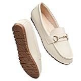 Women's Wide Loafers Casual Slip on Flat Shoes Women's Comfort Penny Loafers with Arch Support Women Dressy Moccasins