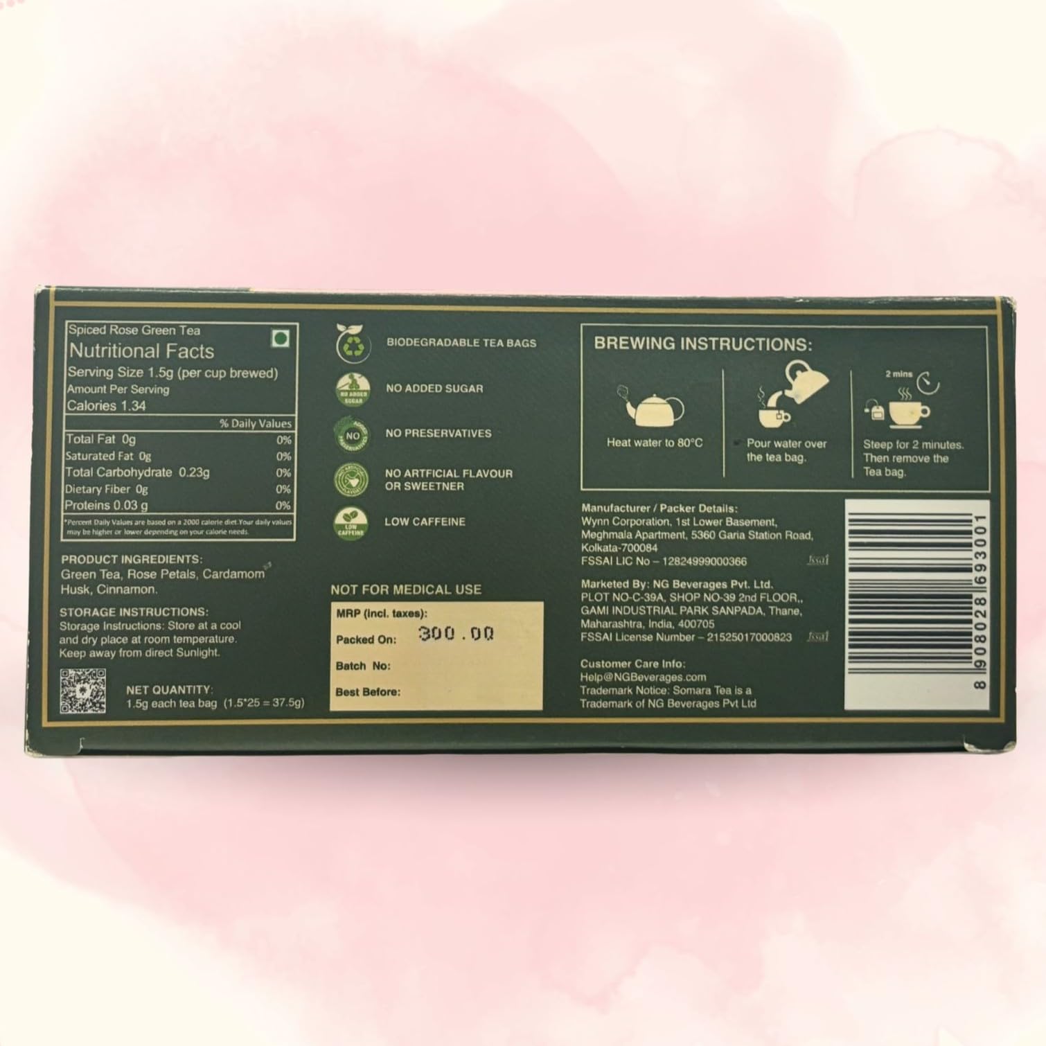 Spiced Rose Green Tea with Cardamom and Cinnamon — Amazon image 4