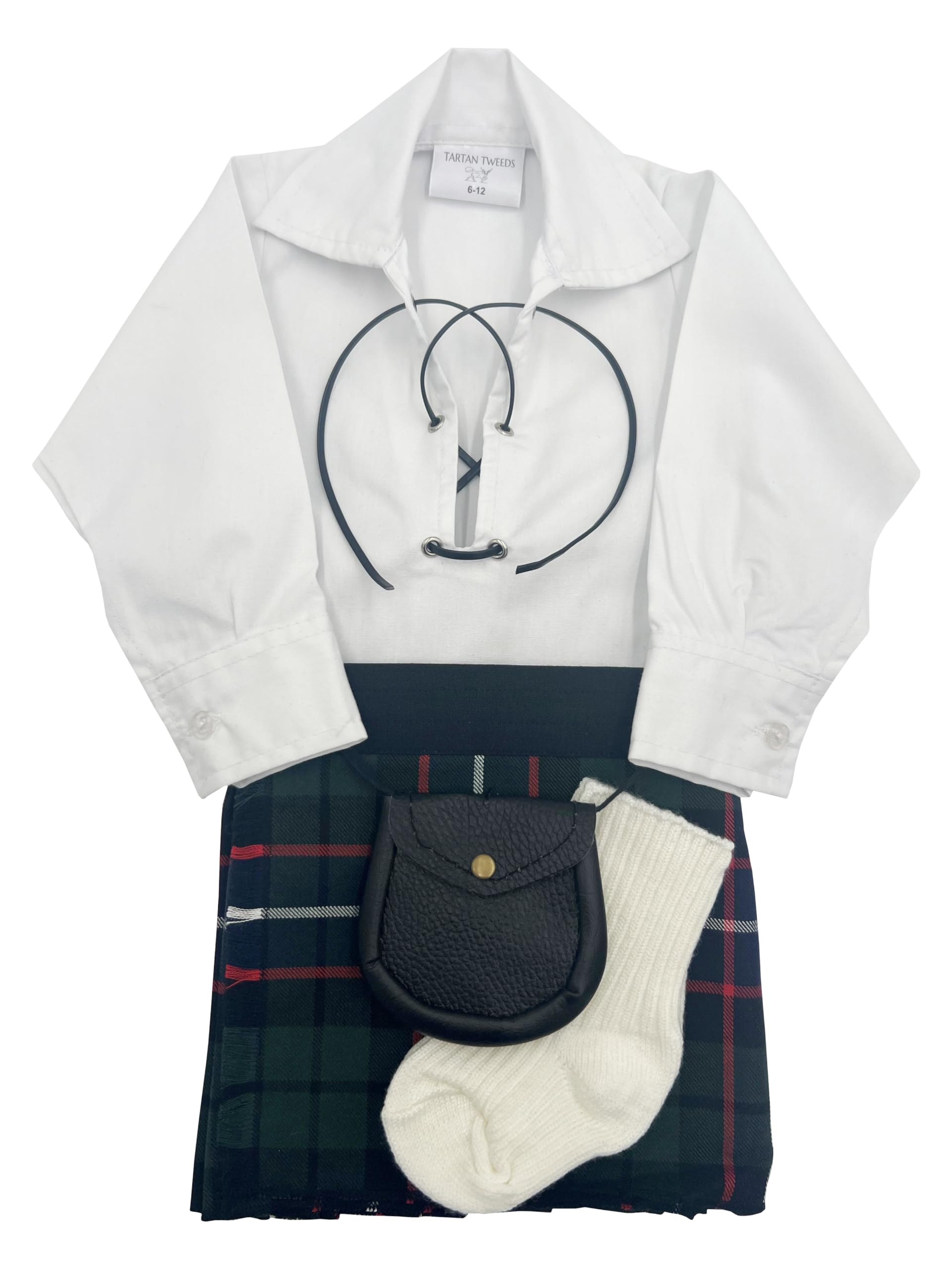 Tartan Tweeds Unisex Infant Hunter Baby Kilt Outfit, Adjustable Waistband, Shirt, Hose, Sporran, (, 6-12 Months)