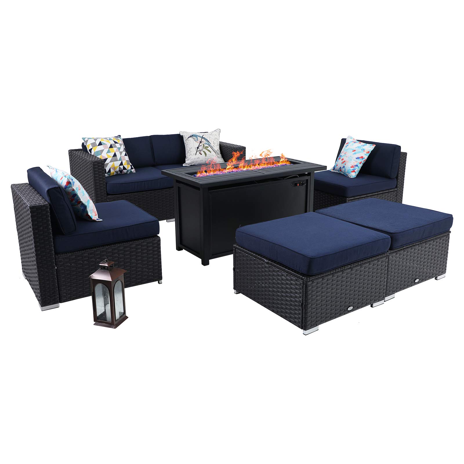 Buy Sophia & William 7 PCS Patio Furniture Set with 45Inch Fire Pit