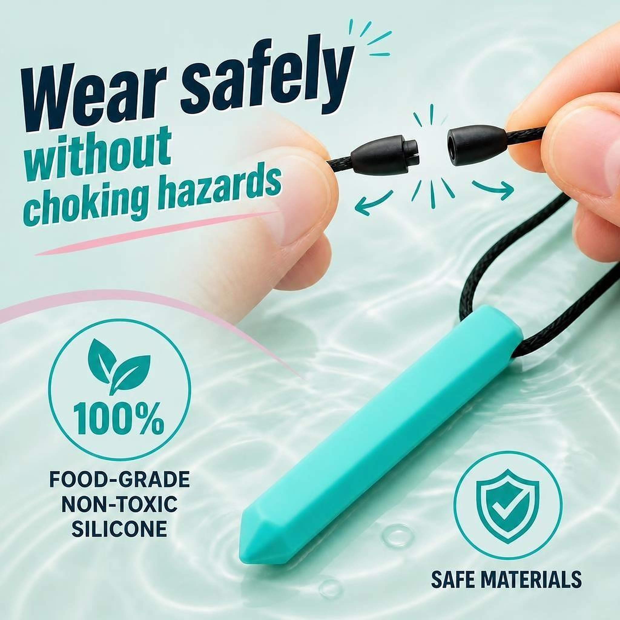 Discreet Chew Necklaces for Sensory Kids: Sensory Biting Toys, 3-Pack — Amazon image 5