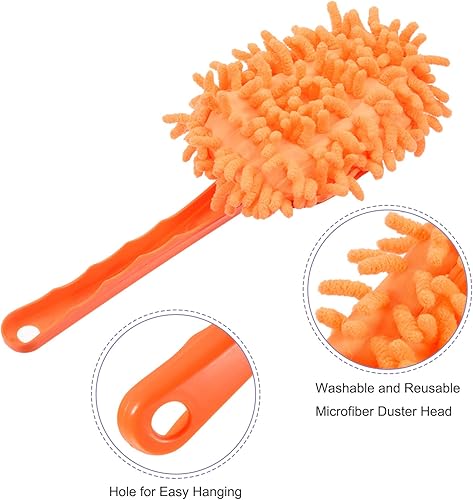 Miniatura 9 de MECCANIXITY Cepillo de limpieza lavable de chenilla de microfibra para computadora, teclado, ventana, muebles, hogar, cocina, oficina, rosa, paquete