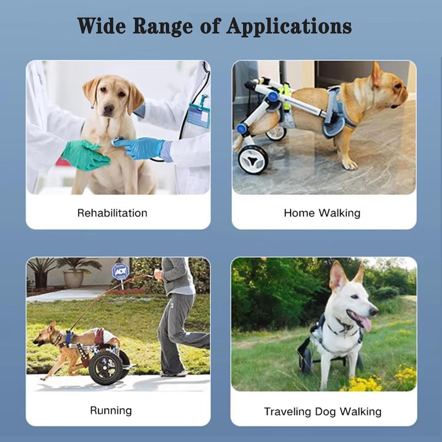 楽天市場】【翌日発送】犬用車椅子 犬用歩行器 ペット車椅子 歩行補助 犬用カート ハビリ用歩行補助具 老犬 高齢犬 シニアドッグ 犬用介護 コーギー  柴犬 【2輪】犬用補助輪 軽量 老犬 高齢犬介護 歩行補助 散歩車 : Akua・Malie 調節可能な犬用椅子、大型犬用車いす ...