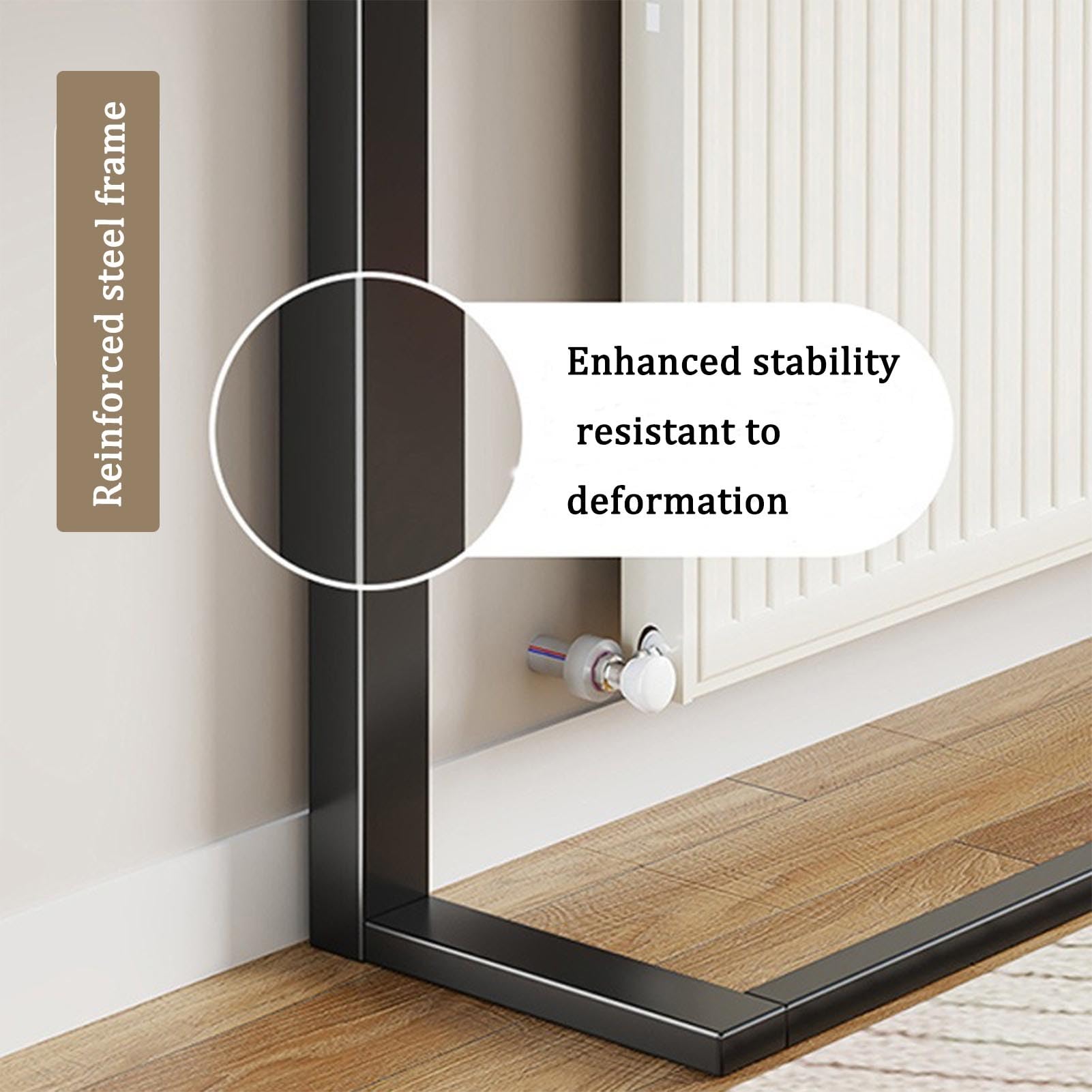 CghhDY Estantería Alta Capacidad Radiador No Daña La Pared Estantería Calefactor Construcción Sólida Estante sobre Radiador Práctico para Hogar (120x20x80cm)