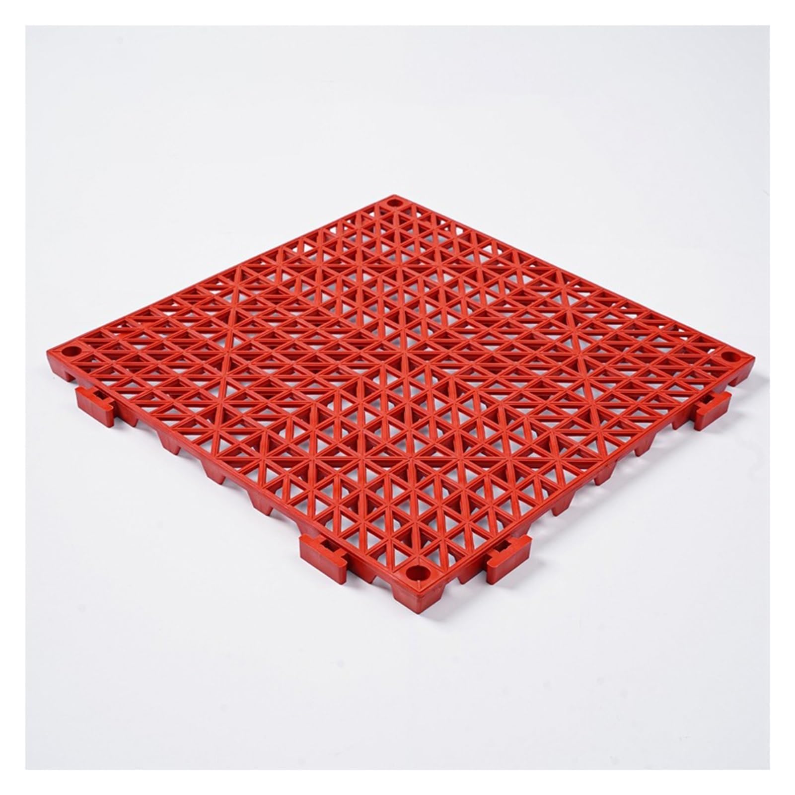 PVC Esterilla Tina Drenaje Raised Bathroom Mat Alfombrillas Antideslizantes entrelazadas Baños, almacenes temporales(Red,10pieces)