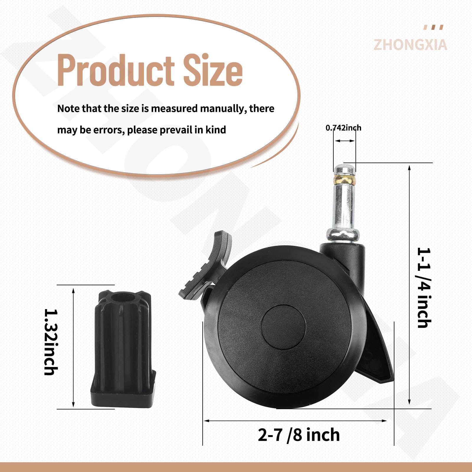 79499 Grills Locking Caster with Insert Compatible With Su-mmit (2012-2019) and Ge-nesis (2012-2016)