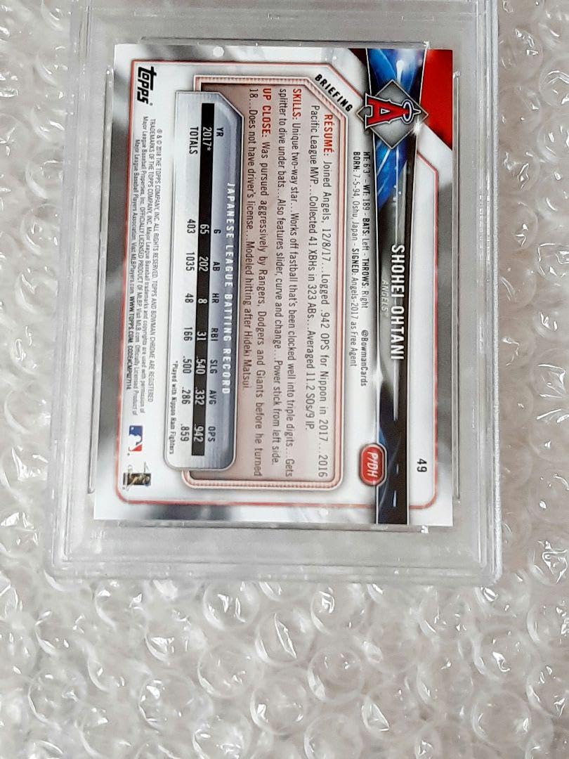 Amazon.co.jp: 2018 Bowman 大谷翔平 ルーキーカード PSA10 : スポーツ