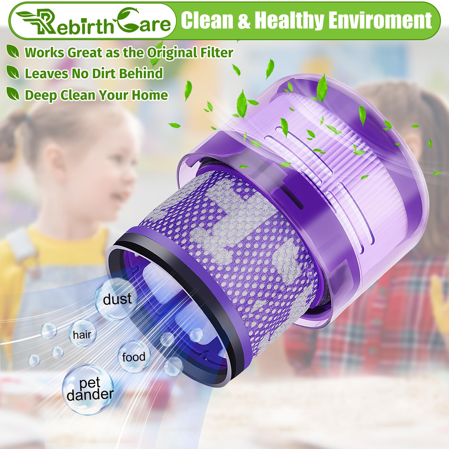 Rebirthcare 2 Pezzi SV19 Filtro per Dy.son Omni-Glide, Ricambi per Dy.son SV19 Omni-Glide+ Aspirapolvere Set di Filtri di Ricambio HEPA Accessori Lavabili, Sostituisce # 965241-01
