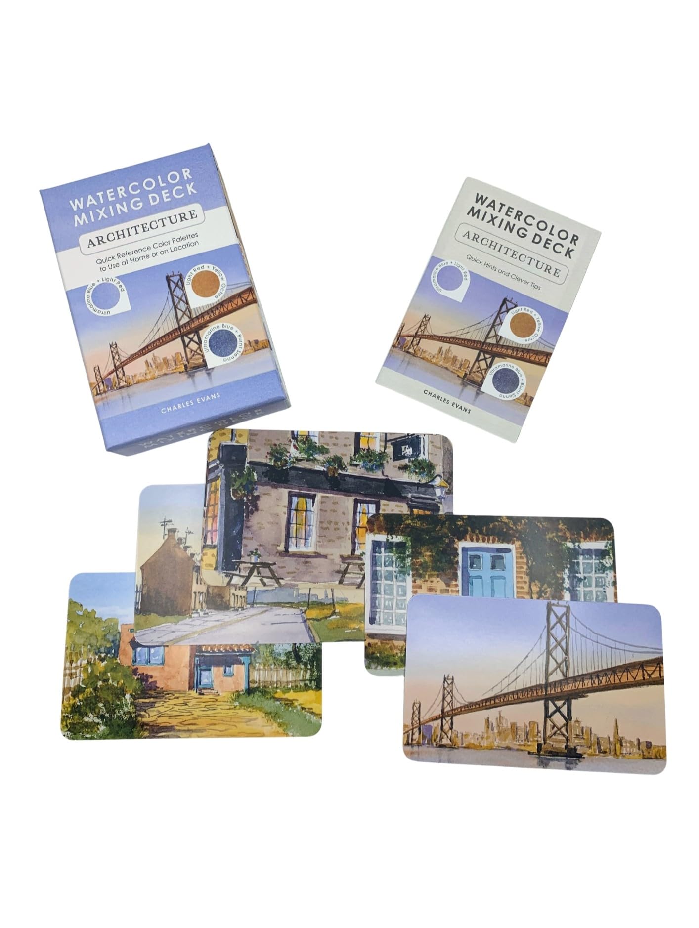 Watercolor Mixing Deck: Architecture: Quick Reference Color Palettes to Use at Home or on Location