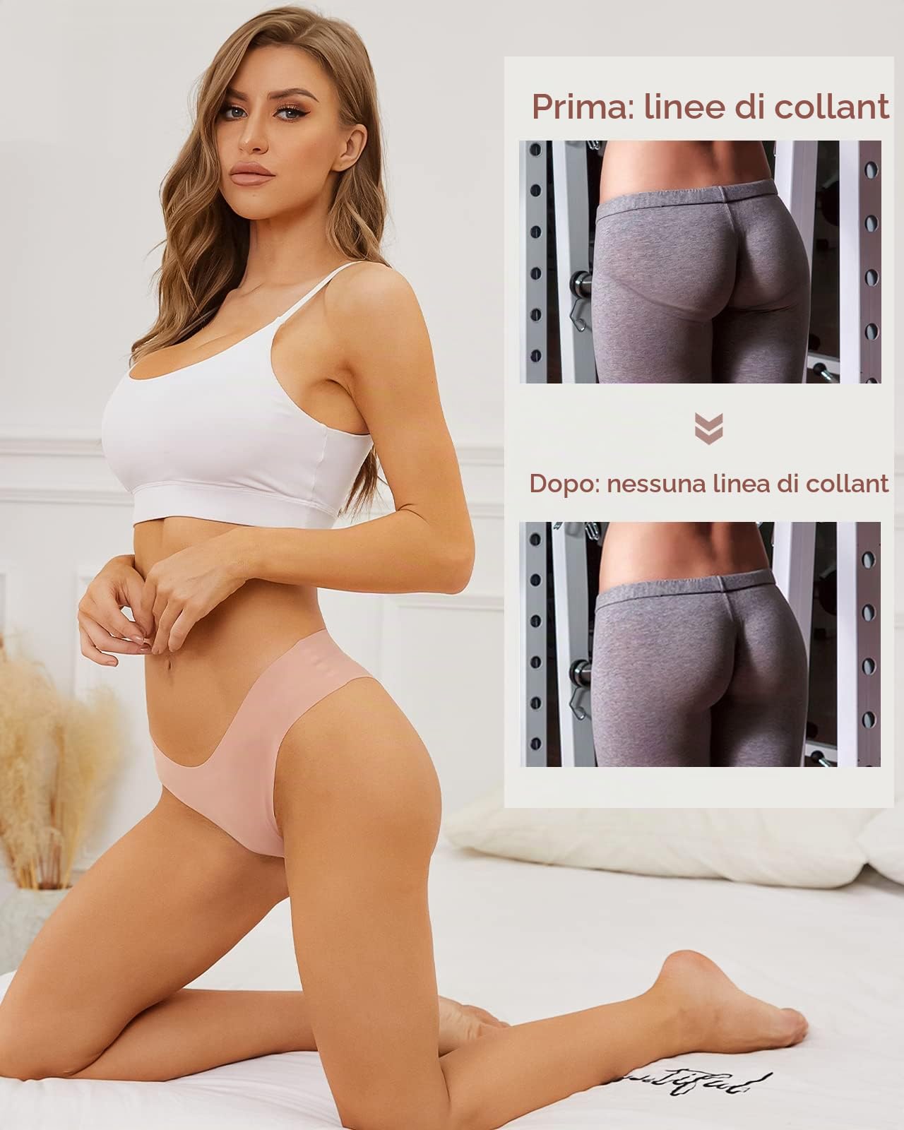 Adorel Mutande Senza Cuciture Intimo Slip Bikini Brasiliana Donna Pacco da 6