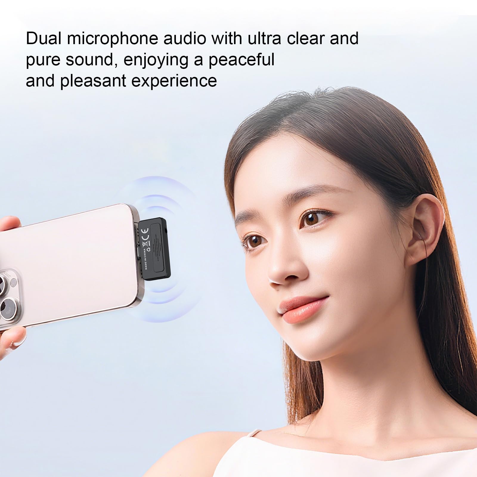 Micrófonos ABS con cancelación de ruido y configuración instantánea a través de tipo C para un sonido claro en cualquier entorno, conexión USB C y micrófono de reproducción