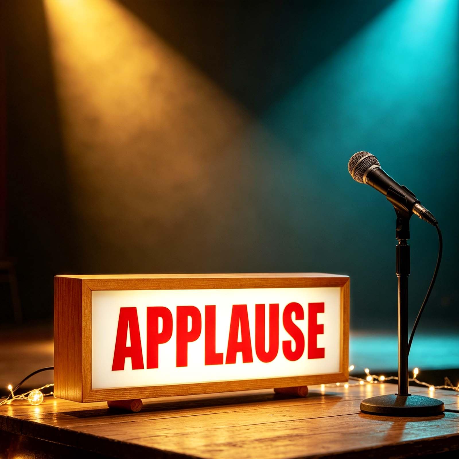shulovehua Applause LED Neon Light USB Powered Retro Studio Sign with Remote Control & Dimmable Brightness Wall Mountable Pulsing Warning Light for Home Theater Recording Studio Office Desk Decor