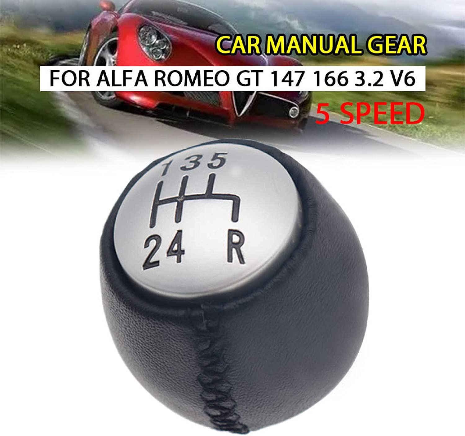5/6速 ギア シフト ノブ 適用: アルファ/ロメオ GT 147 166 3.2 V6