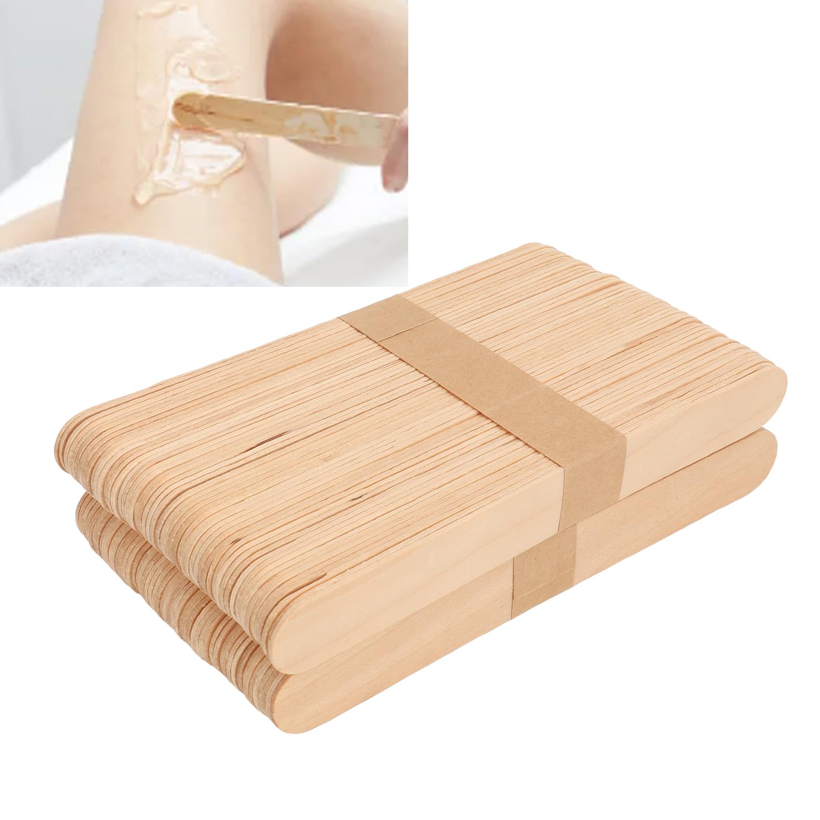 300Pcs Wooden Wax Sticks, Spatula Application Hair Removal Wooden Craft Stick for Home Beauty Body Legs Face Wooden Craft St