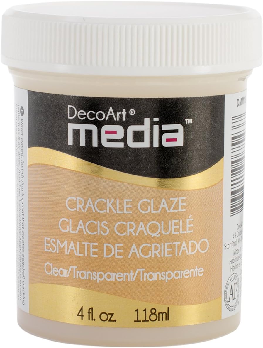 One Step Crackle Glaze, 4 oz., Clear