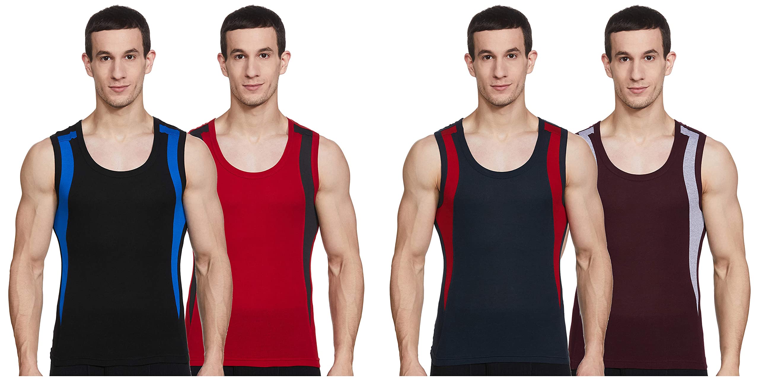 dixcy scott Men's Innerwear Regulart Vest (Pack of 2) (K1-PR47697_Black & Red_M) Men's Casual Regulart Fit Plain Vest (Pack of 2) (K1-PR44947_Wine Red & Navy_M)-picture-36