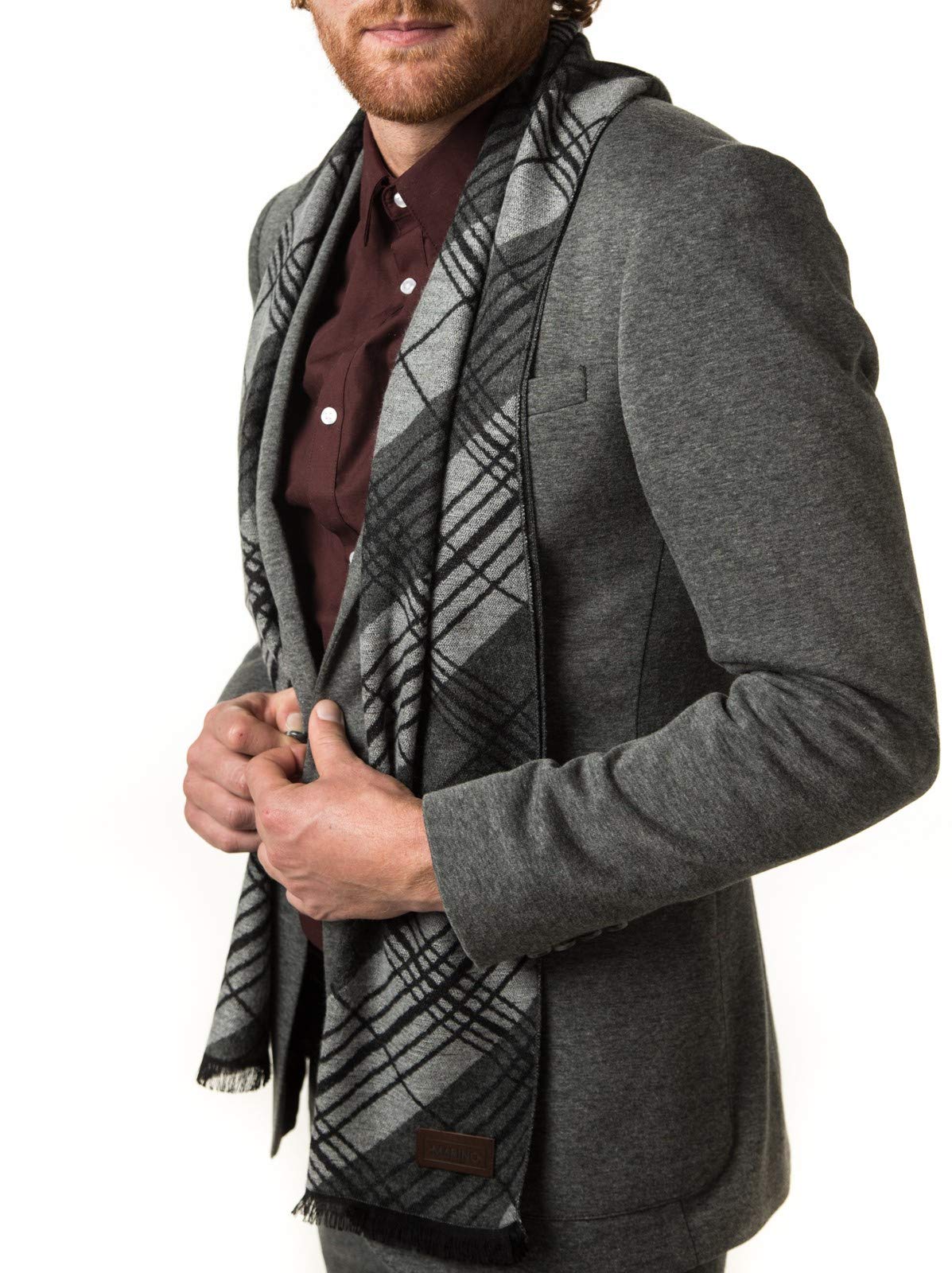 Marino’s Winter Cashmere Feel Men Scarf,100% Cotton Fashion Scarves, In Elegant Gift Box