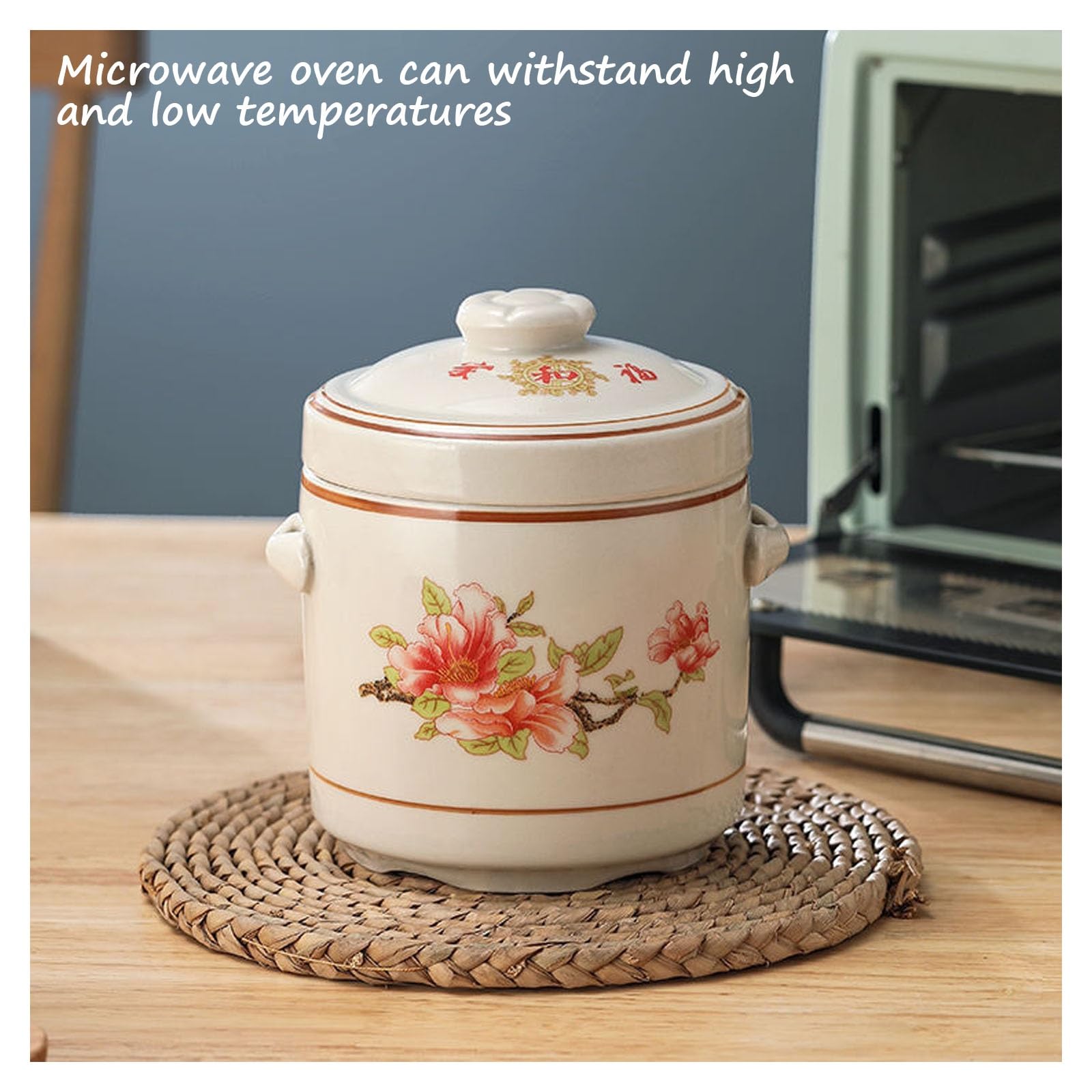 Ceramiczna miska do zupy z pokrywką, miski do serwowania zupy, kubki do zupy cebulowej z uchwytami, idealna na imprezy, do serwowania jedzenia, dekoracji wnętrz i rozrywki