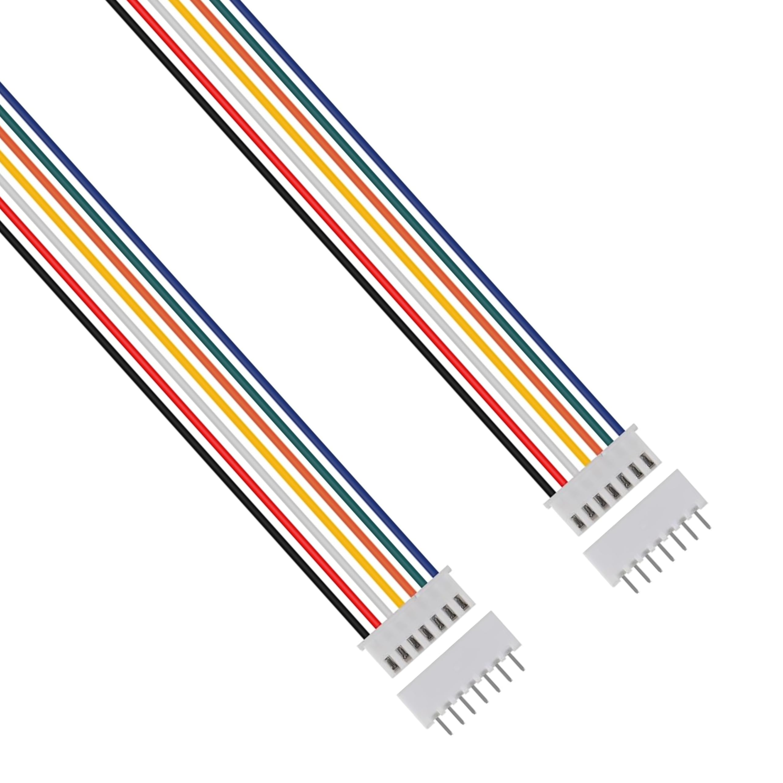 JST PH 2.0mm 7 Pin Connector Kit with Pre-Crimped Female Silicone Wire & Loose Male Plug for Battery, Arduinos, PCB, Robotics & DIY Electronics (5)-image-49