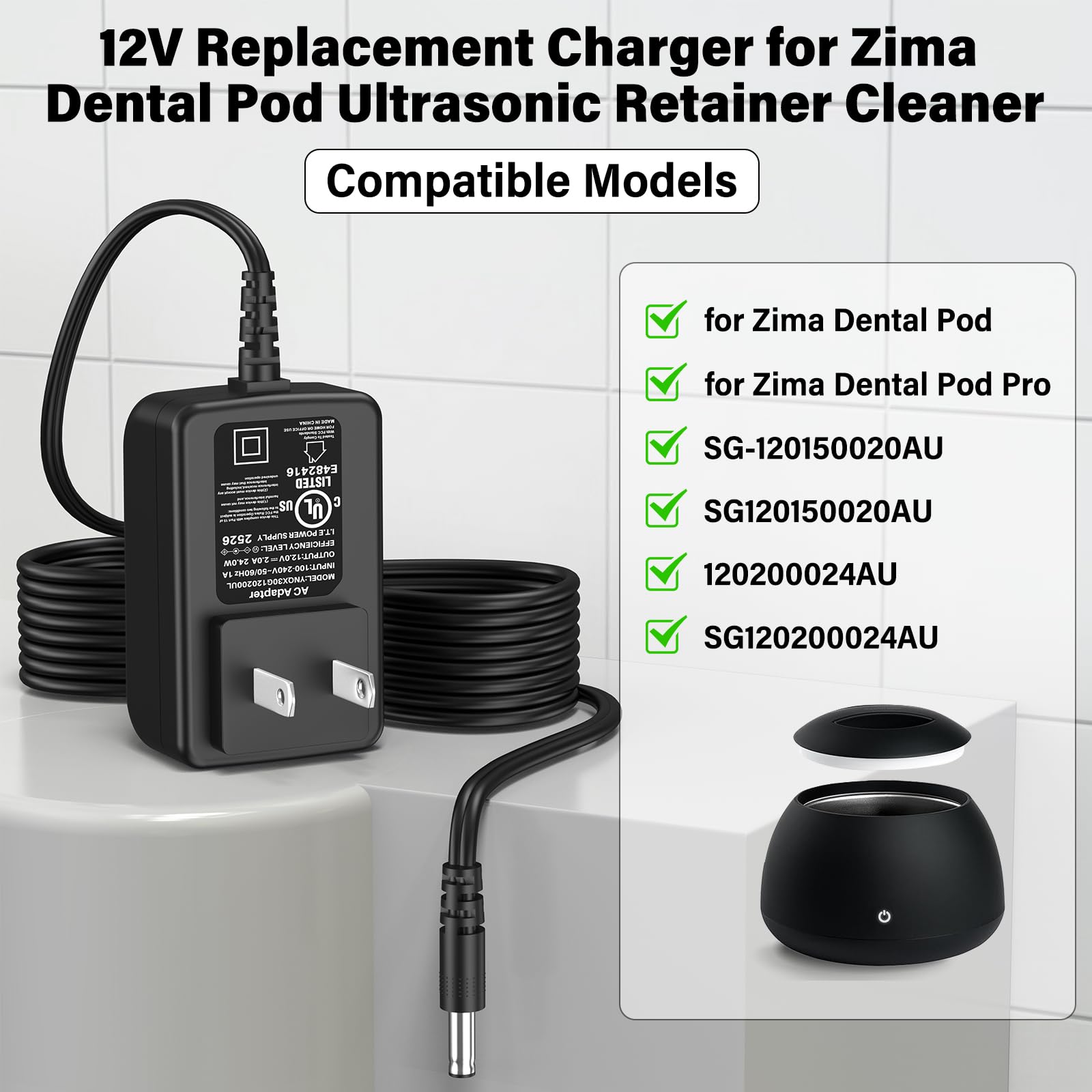Amazon.com: 12V Retainer Cleaner Charger Replacement Compatible