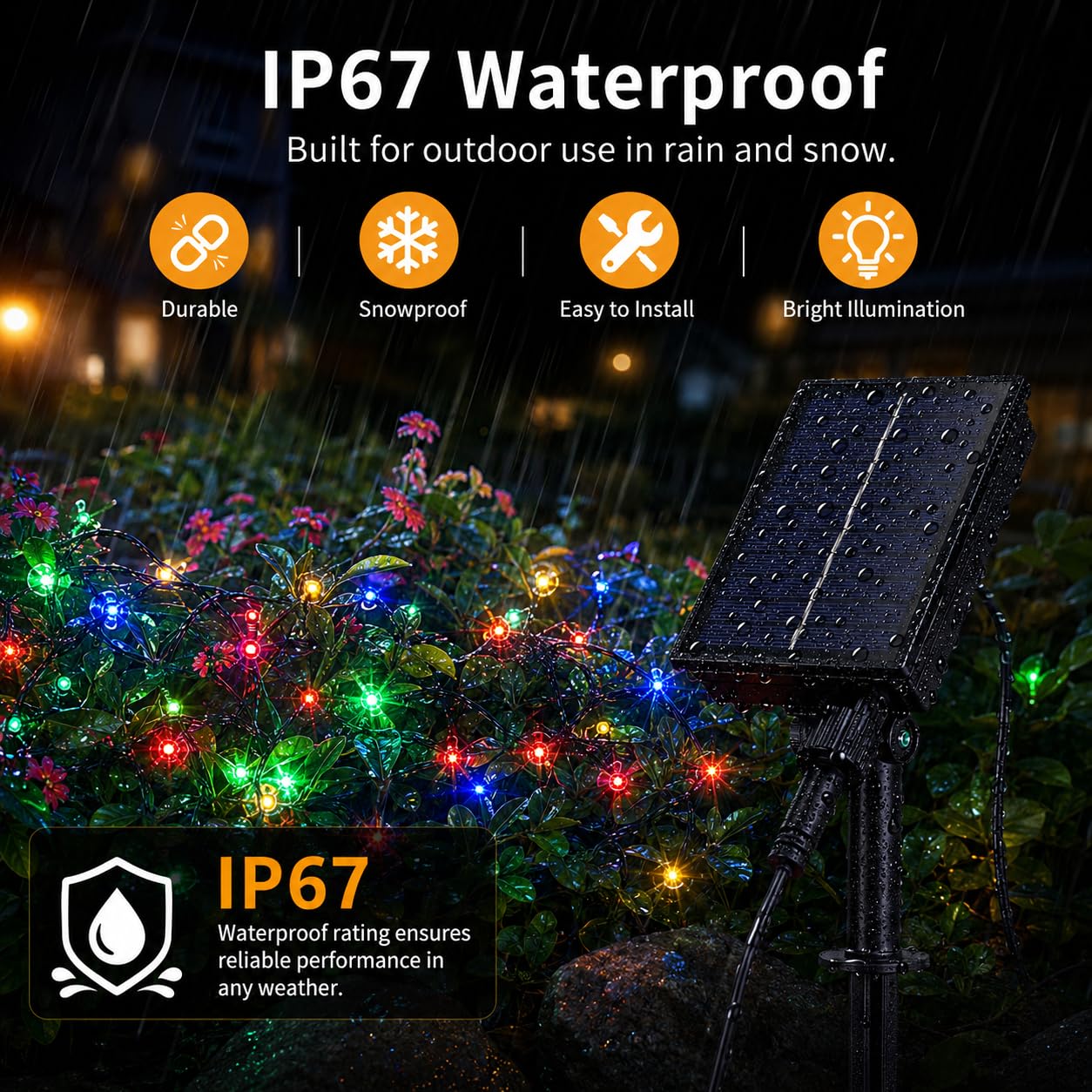 Solar Lichterkette Aussen LED Solarlichterkette 20-100M, 8 Modi Lichterketten IP67 Wasserdicht Außen Wetterfest Solar Lichterkette Camping Patio Party Grillen (Kaltweiß,1000 LEDs: 100M)