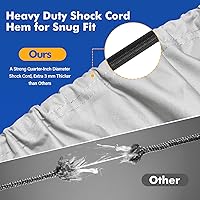 Vista 6 de Funda para barco Jon 1200D, cubierta de tecnología impermeable compuesta con cubierta de motor anti-UV para remolque, amarre, sorage, apta