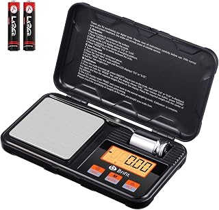 Brifit Feinwaage 0.01g, 200g /0,01g Digitalwaage, Taschenwaage, Goldwaage, Präzisionswaagen mit Tara Funktion, Schmuckwaage mit 50g Kalibriergewichte und Pinzetten, LCD-Anzeige