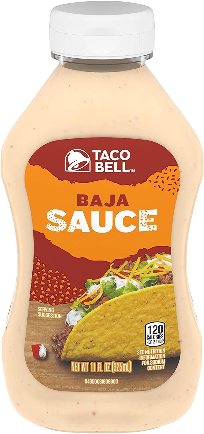 Taco Bell Baja Sauce, 11 Ounce Bottle NEW FLAVOR Taco Sauce
