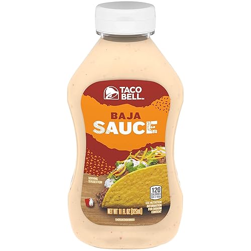 Taco Bell Baja Sauce, botella de 11 onzas de salsa para tacos de nuevo sabor