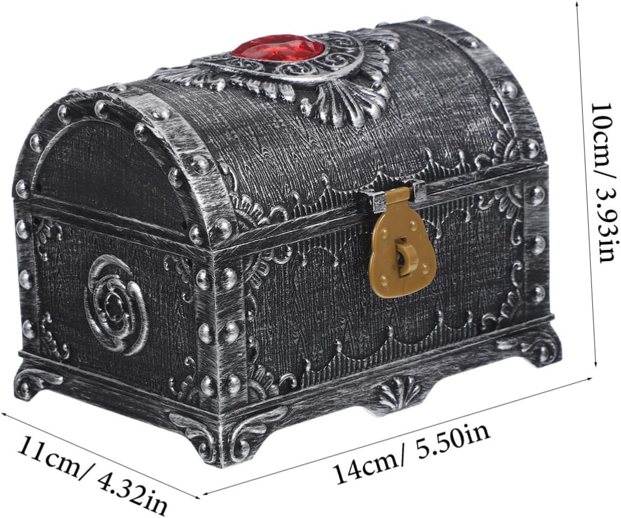 PRETYZOOM Decorative Keepsake Box Retro Jewelry Storage Chest for Trinkets Compact for Desktop Display and Giving for Birthdays and Anniversaries