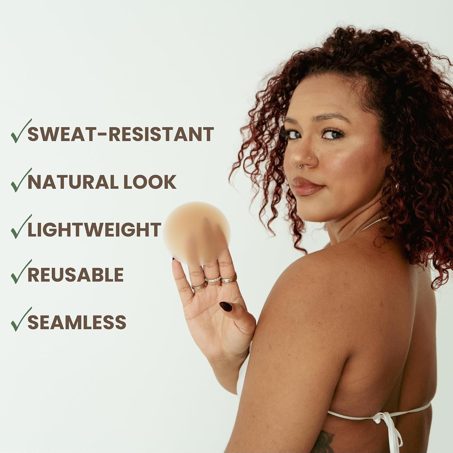 Covered by Emmajean™ Premium Nipple Covers – Seamless Matte Silicone Pasties, No Show, Smooth & Secure