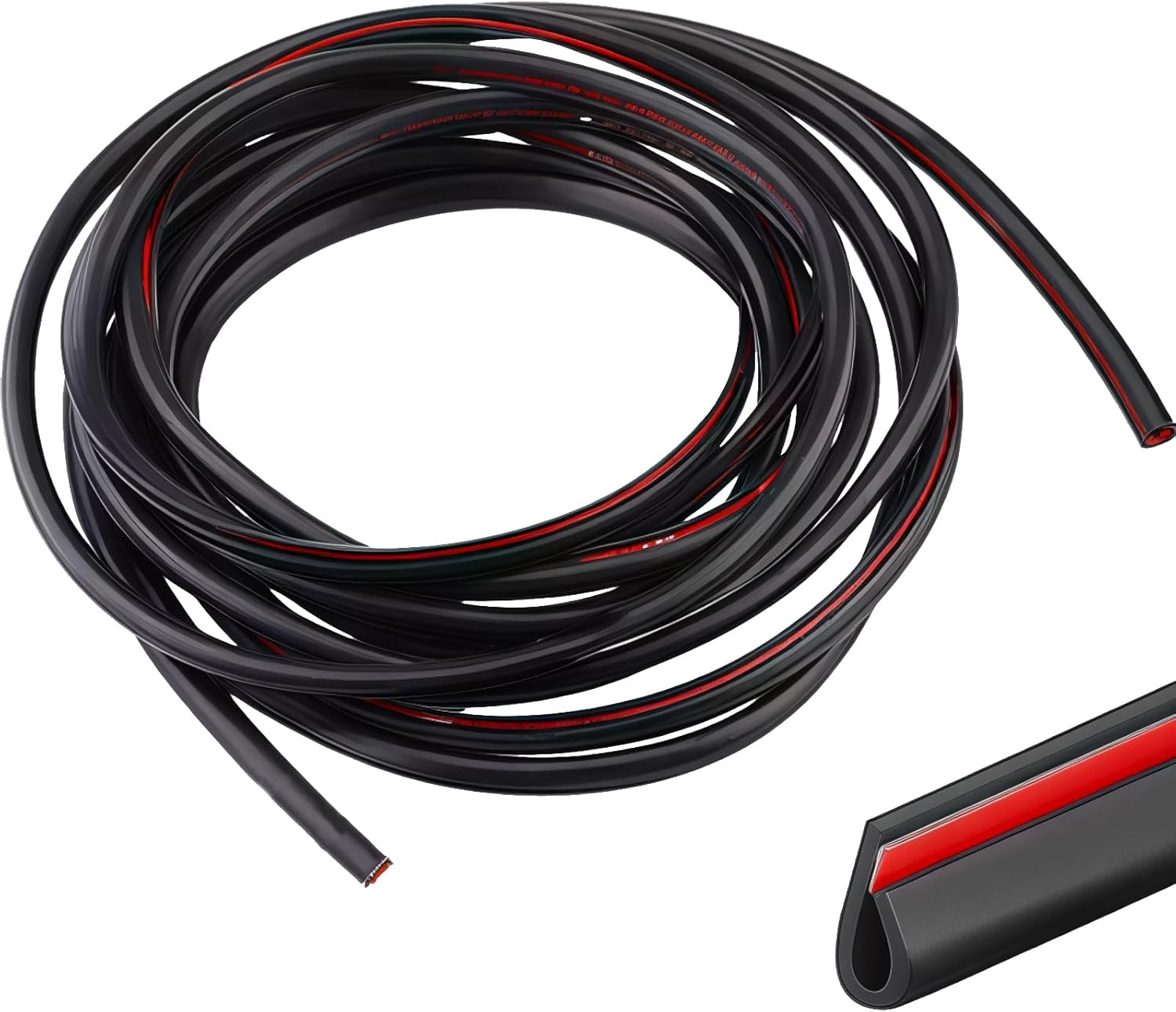 5M Car Edge Trim Rubber Seal Protection Pad U-Shaped, Suitable for Cars SUV MPV and Most Models (Black)