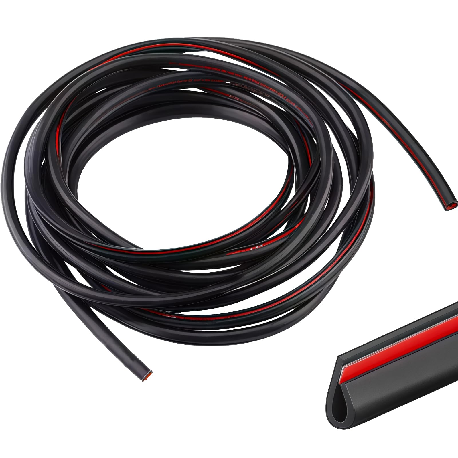 CTRICALVER 5M U-Shaped Anti-Scratch Door Seal Strip - Car Edge Protector, Compatible with SUVs, Sedans, MPVs & Most Vehicle Models (Black)