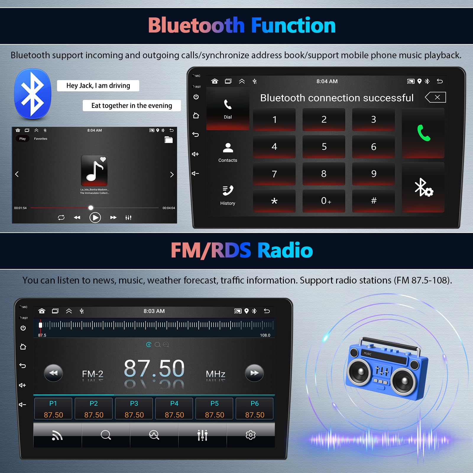 Amazon.com: SIXTOP 2+64G Android Car Stereo Radio for Hyundai