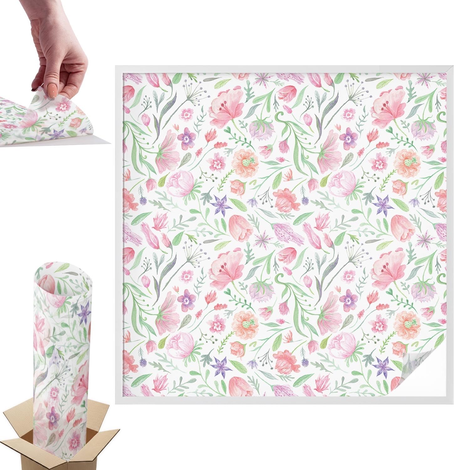Film adhésif pour vitre 100x100 cm PVC avec protection vitrail décoratif