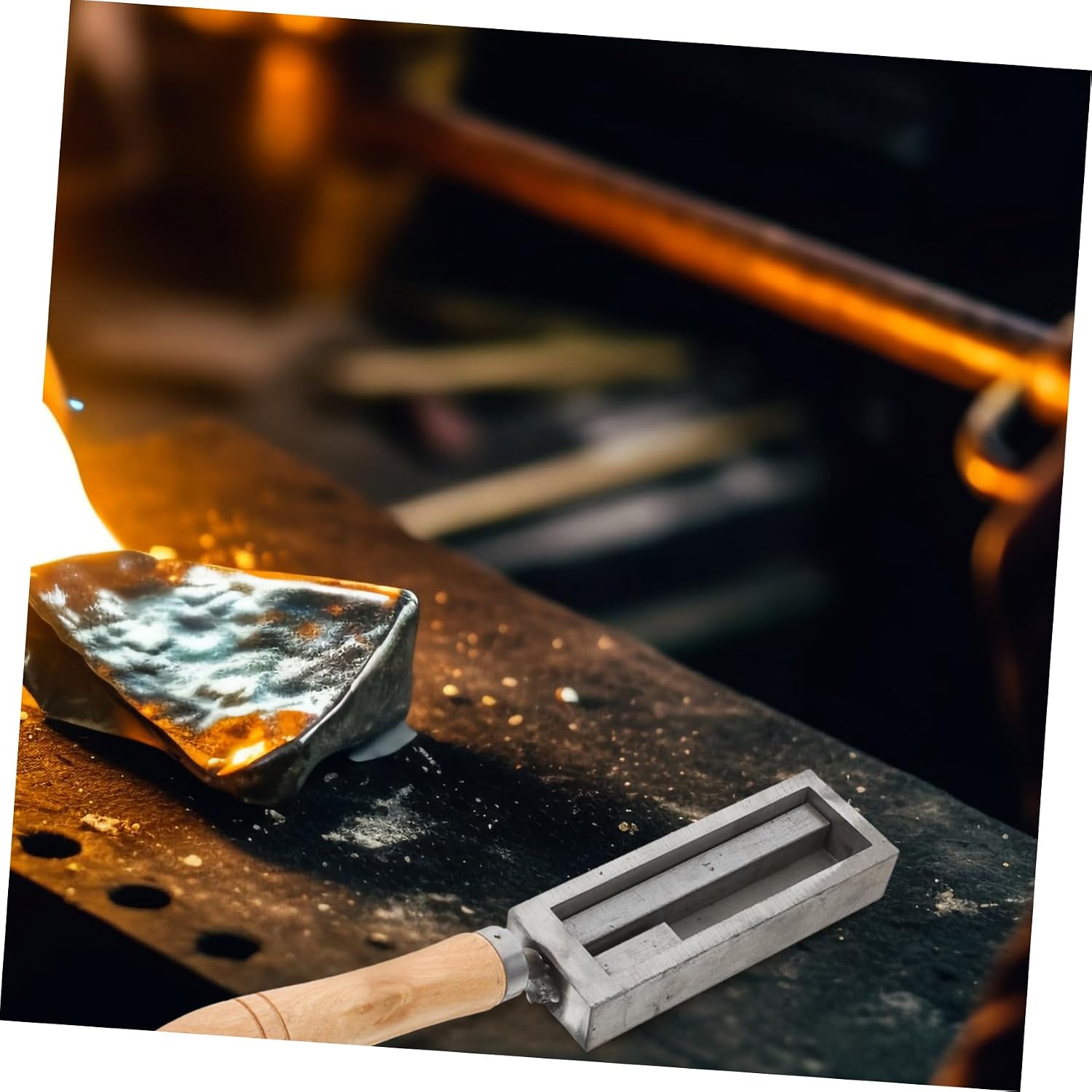 LIFKOME Cast Iron Graphite Mold Ingot Casting Tool Jewelry Refining Mold Metal Casting Molding Tank