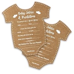 Party Propz Baby Advice Prediction Cards for Bby Shower Games, 18 Pcs Baby Name Suggestion, Baby Shower Game Cards for Guests, Prediction Card, Baby Shower Decorations