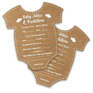 Party Propz Baby Advice Prediction Cards for Bby Shower Games, 18 Pcs Baby Name Suggestion, Baby Shower Game Cards for Guests, Prediction Card, Baby Shower Decorations
