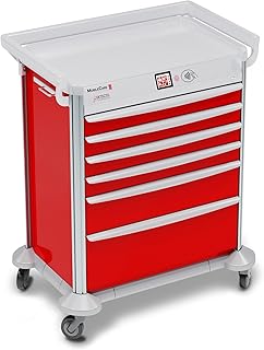 Detecto, 2022927, Mobile Care Medical Cart, Electronic, Standard Lock, Individual Drawer Sensor