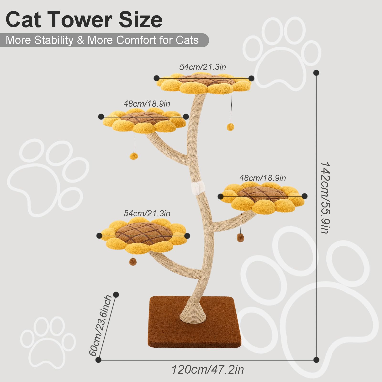 Romiromi Sunflower Cat Tree 56
