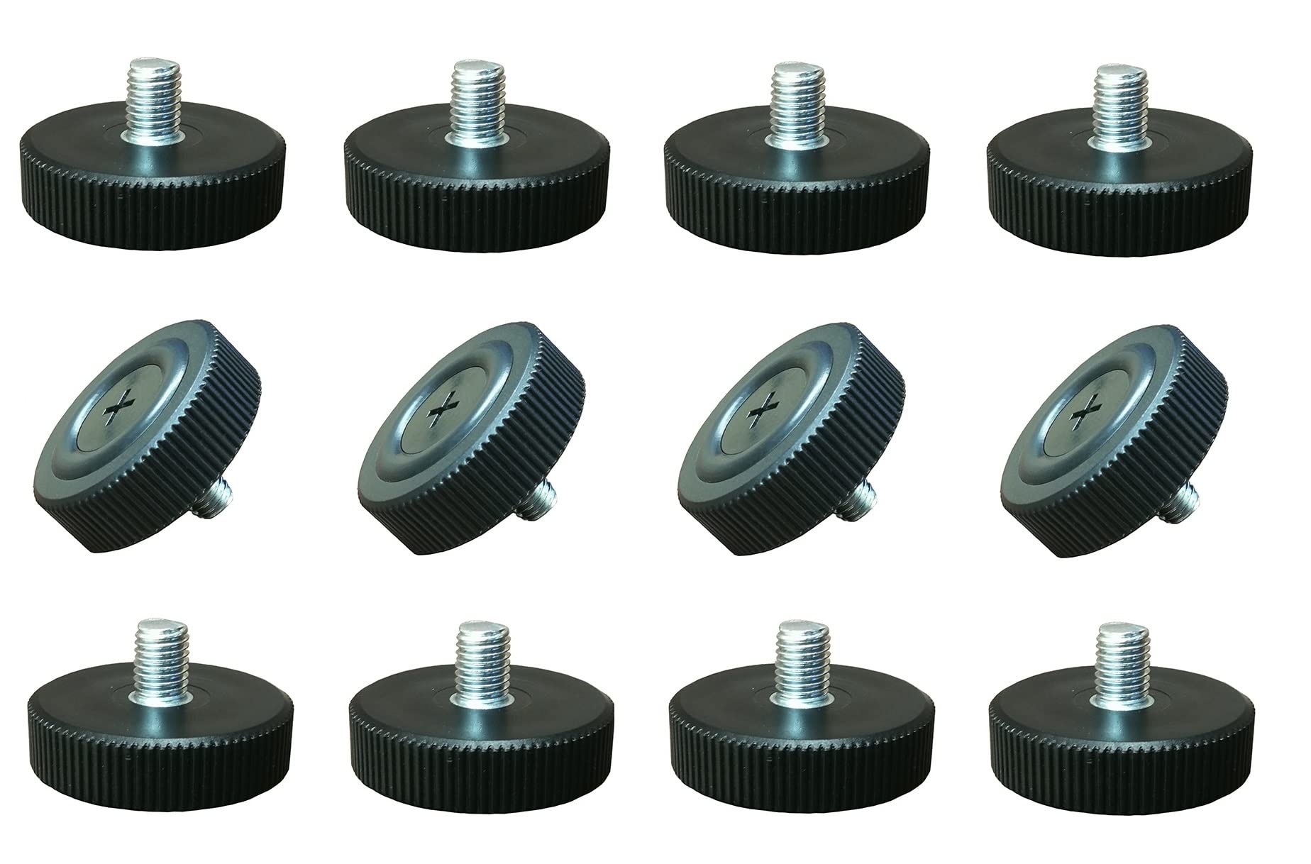 Absolute SeatingFurni-Pro Table Bases Glides for Restaurants & Homes, Adjustable Glide, Thread: #1/4-20 x 1/2inch H or #M8-1.25, 12 pcs or 48 pcs per Package (12, M8-1.25)