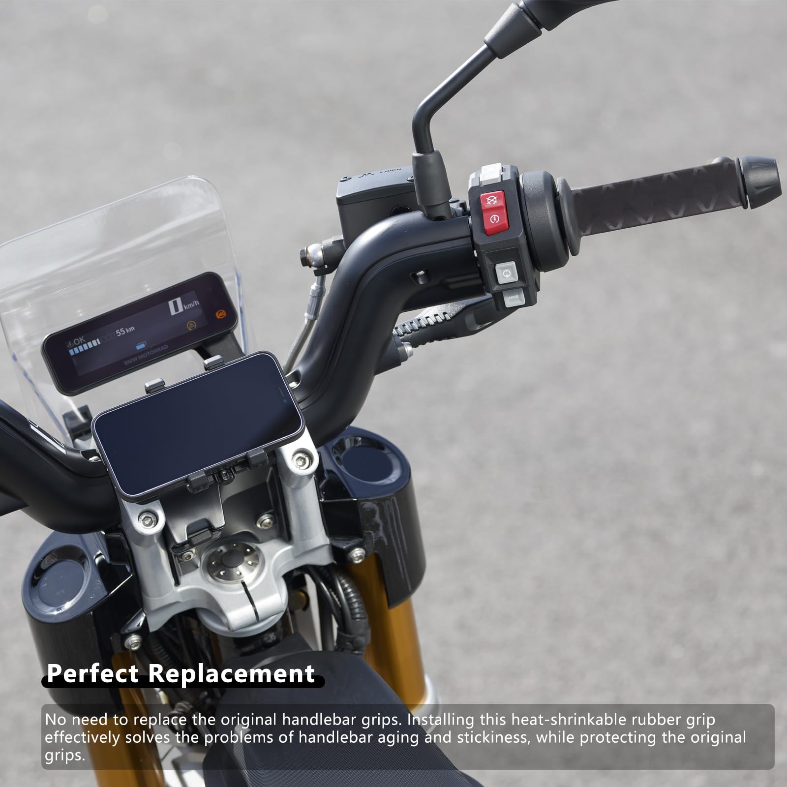 Copertura Universale Termorestringente per Manopole e Comandi Riscaldati – 2 Paia, Adatta a Moto, Biciclette, Attrezzi e Altro