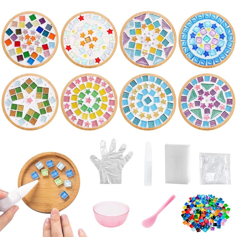 Amazon.com: Ukontagood 8 Pack DIY Mosaic Tiles for Crafts