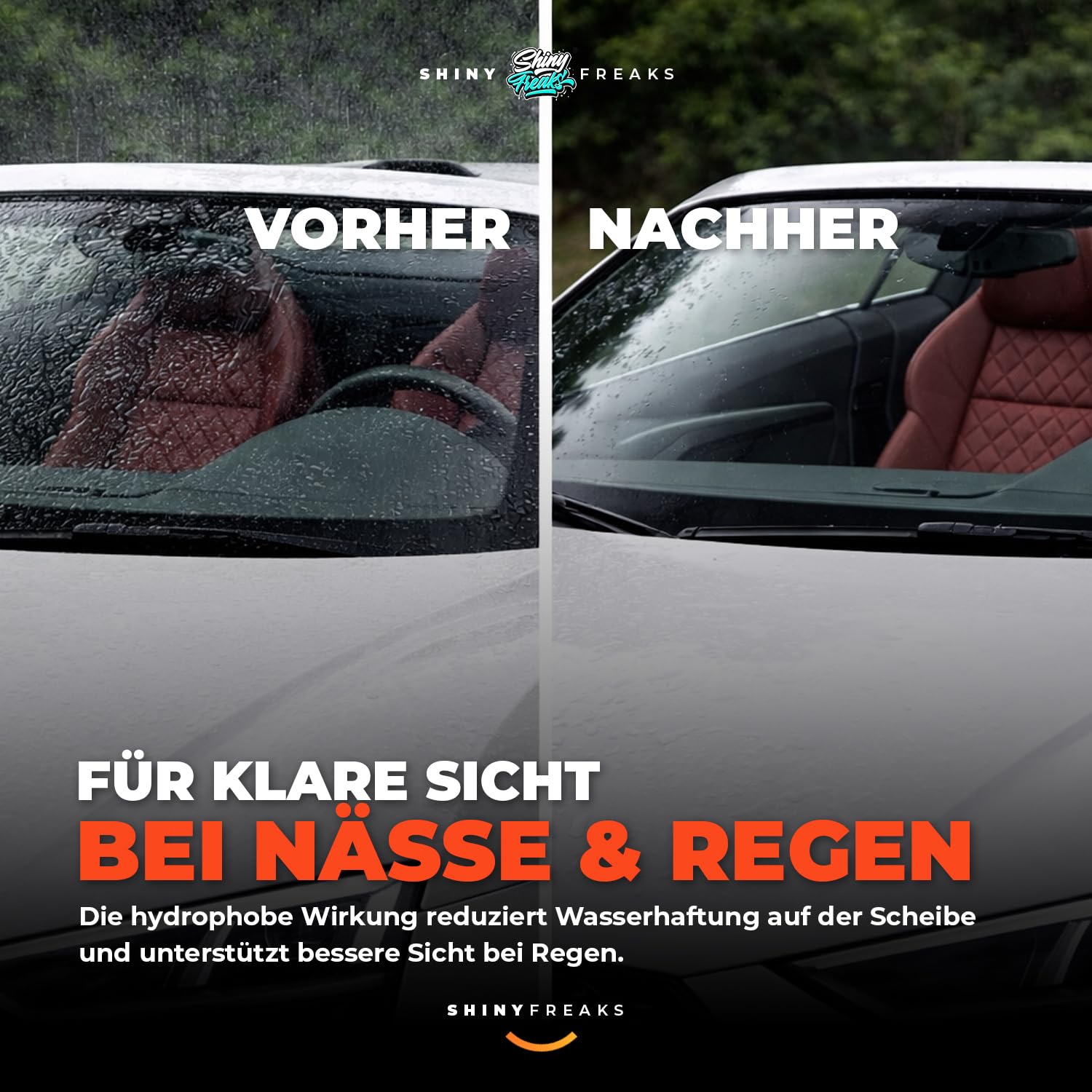 Auto Glasreiniger und Versiegelung Set: SONAX XTREME Ceramic ScheibenKlar 2in1 Glasversieglung 750ml + 2x Glasreinigungstücher | Scheibenreiniger Außen mit Abperleffekt für Autoscheiben