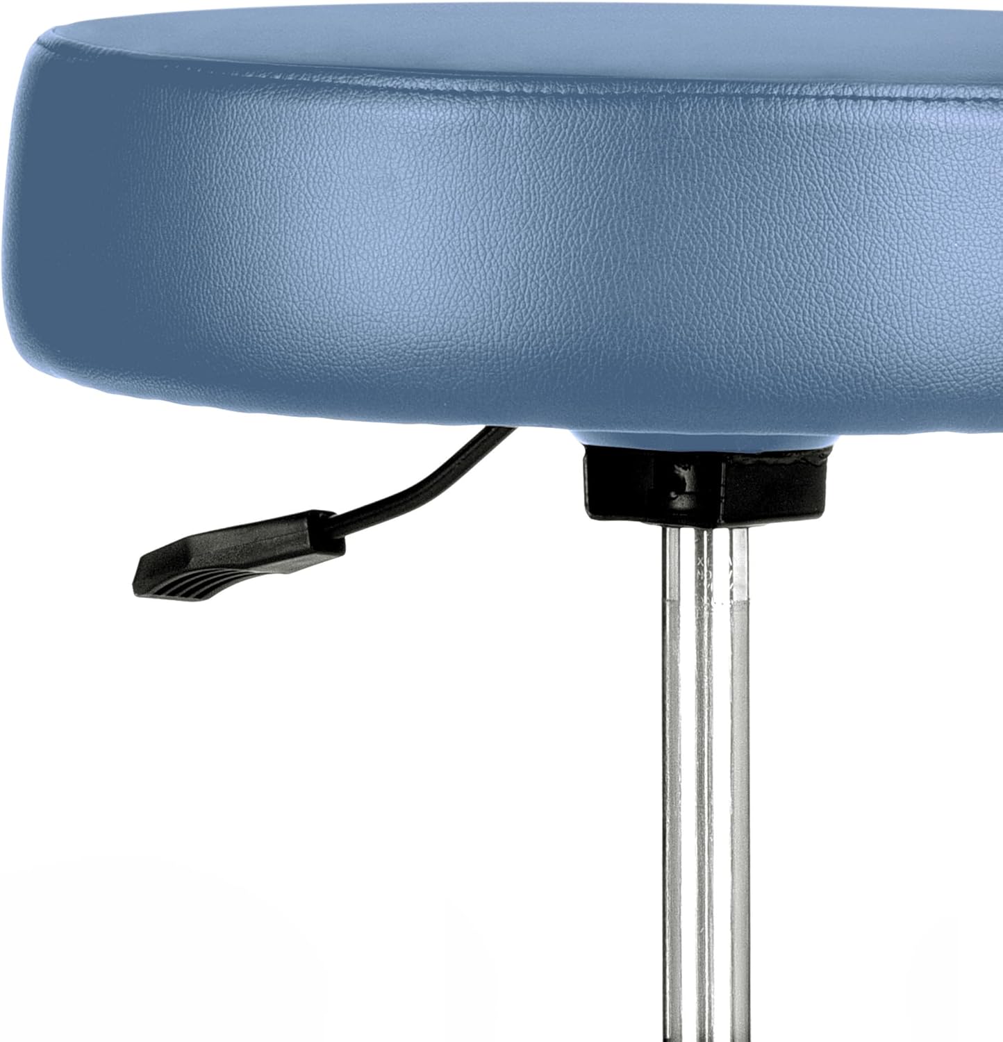 AdirMed Lux Height-Adjustment Stool - Pneumatic Rolling Swivel Chair- Versatile Mobility & Elevation Seat Ideal for Spa Salon Home & Office Use (Blue)