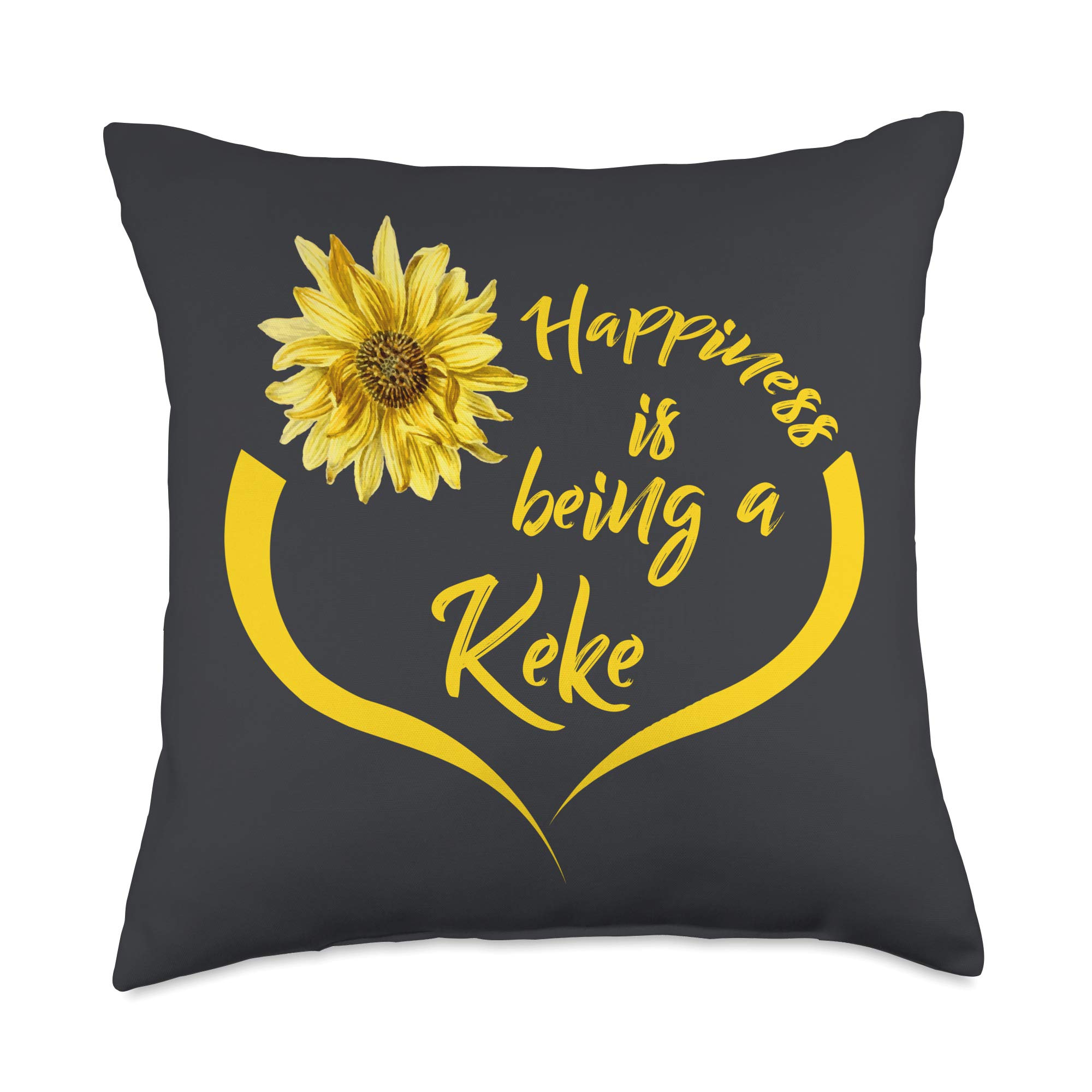 Keke Gift: Happiness Is Being A Keke Throw Pillow