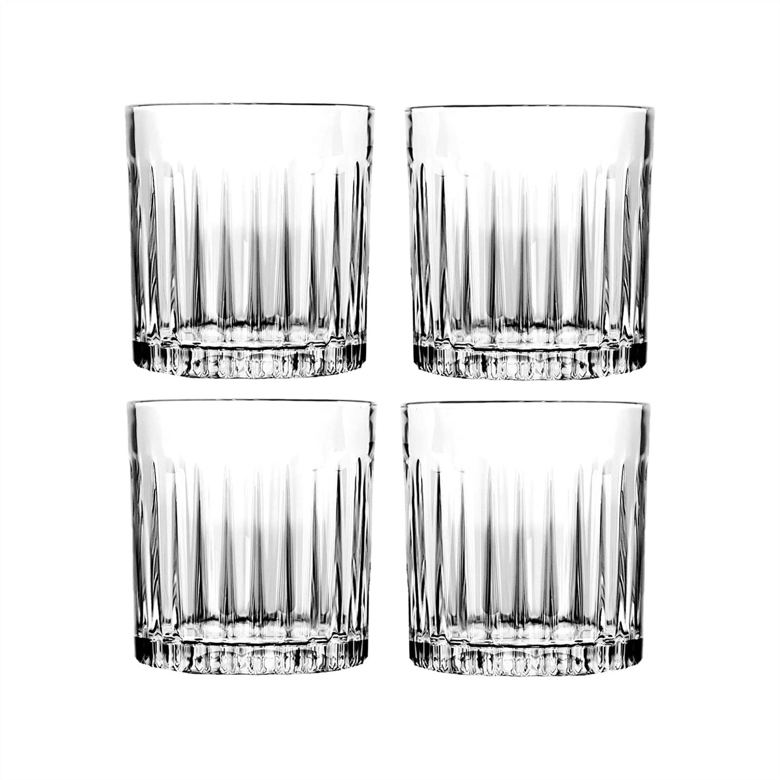 Verres à boire anti-basculement 4 pcs verre à whisky 310ml base lourde stable